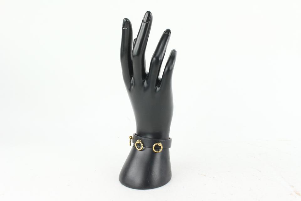 Hermès Black Box Calfskin Kelly Dog Bracelet