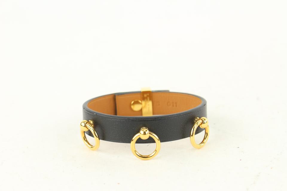 Hermès Fauve Barenia Kelly Dog Cuff Bracelet