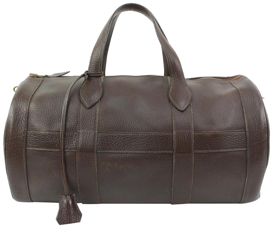 Hermès Dark Brown Sac 24 Heures Convertible Boston Weekend Bag Earldi 33h311s