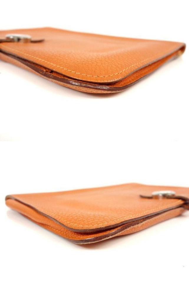 Hermès Orange Togo Leather Dogon Wallet