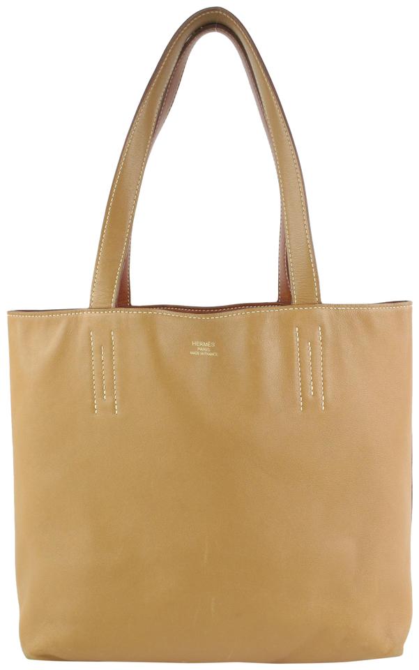 Hermès Double Sens 45cm Reversible Tote in Bicolor Clemence Leather