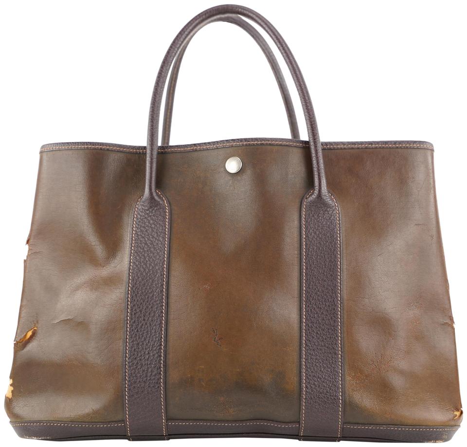 Shop HERMES Garden Party Unisex Leather Totes by babbo