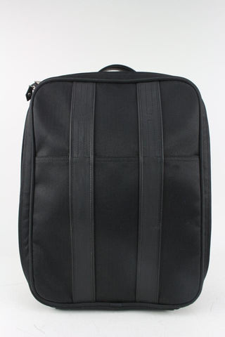 Hermès Black Canvas x Leather Herline Rolling Luggage Trolley Suitcase 1122h2