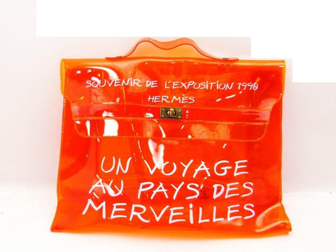 Hermès 1998 Clear Orange Souvenir De L'Exposition Kelly Translucent 241115