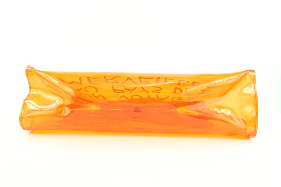Hermes Clear Translucent Orange Souvenir De L'Exposition Kelly Bag 337her224
