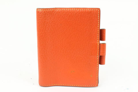 Hermès Orange Leather Globe Trotter Agenda Cover PM 11h426s