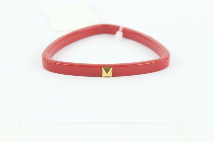 Hermès Red And Gold Idylle Triangle Bangle 40hz1009 Bracelet