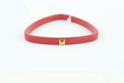Hermès Red And Gold Idylle Triangle Bangle 40hz1009 Bracelet