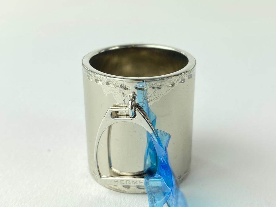 Hermès Silver Stirrup Motif Horsebit Scarf Ring Stole Shawl 42HERL1125 –  Bagriculture