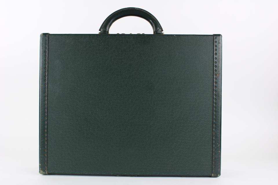 Louis Vuitton Green Taiga Leather President Attache Briefcase