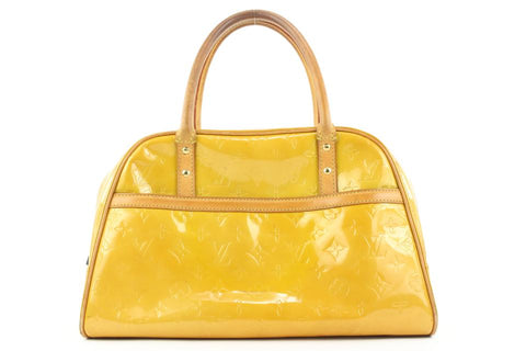 Louis Vuitton Yellow Monogram Vernis Tompkins Square Boston Bag 308lvs22