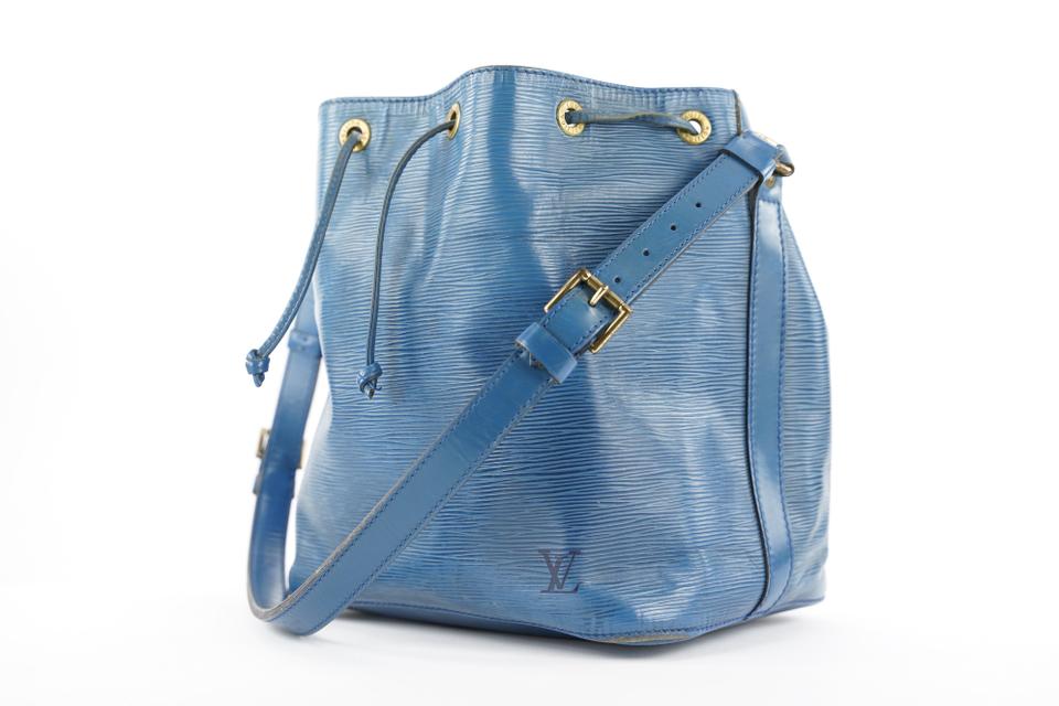 LOUIS VUITTON Shoulder Bag Epi Petit Noe M44105 Blue Toledo Ladies Lea in  2023