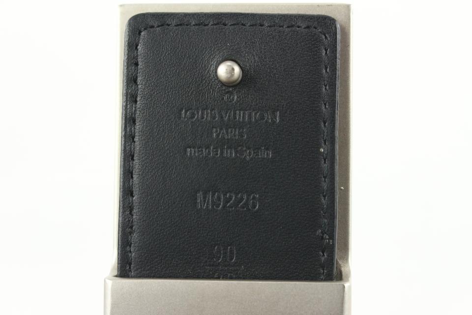 Louis Vuitton Silver Monogram Mirror Leather Initiales Belt Size 90/36 -  Yoogi's Closet