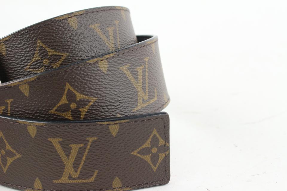 Lv circle leather belt Louis Vuitton Brown size 90 cm in Leather