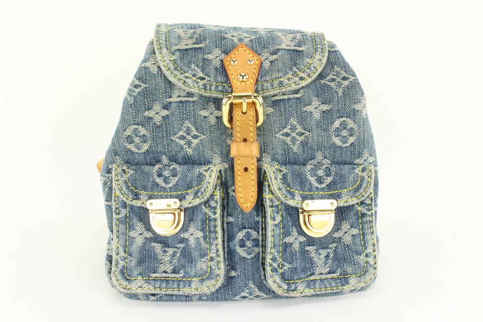 Louis Vuitton Blue Denim Monogram Denim Sac a Dos PM Backpack Bag