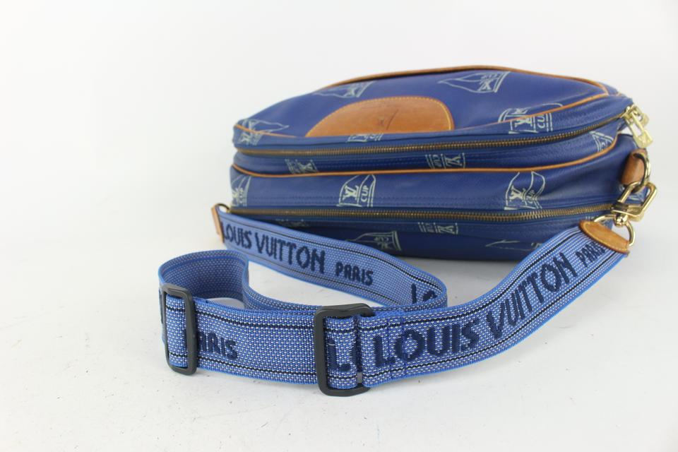 Cross Body Bags Louis Vuitton 1991 LV Cup Blue Monogram Sail Sac Cowes Messenger Bag 826lv89