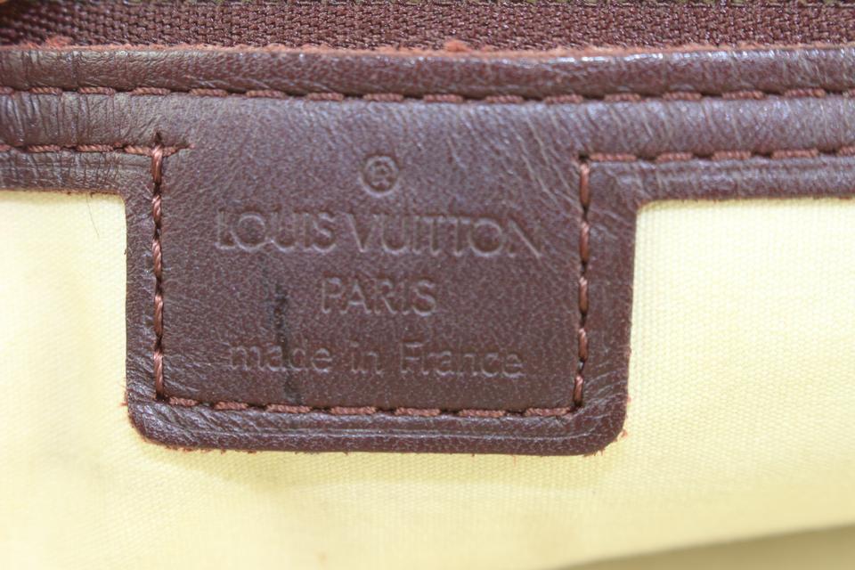 Auth LOUIS VUITTON Alma Haut Burgundy Monogram Mini Lin Hand Bag