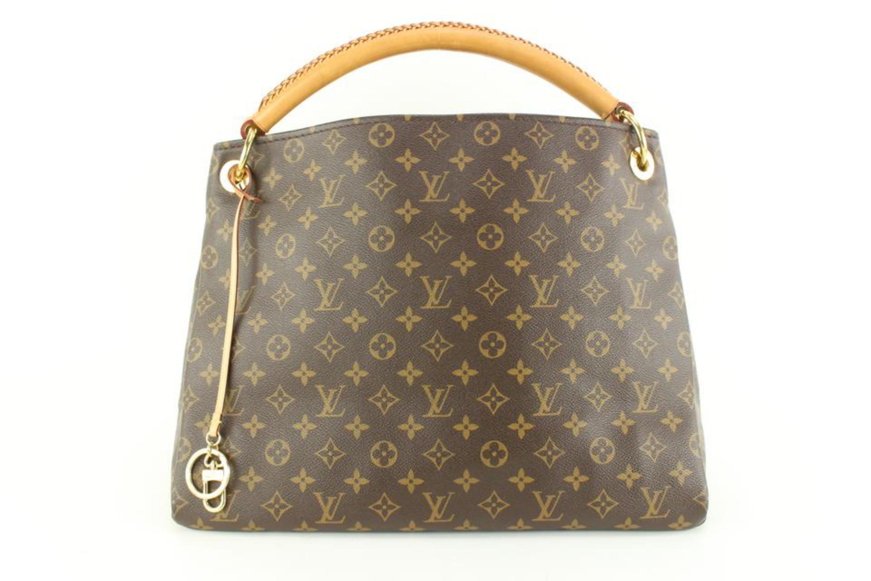 Louis Vuitton Brown Monogram Coated Canvas Artsy MM Gold Hardware