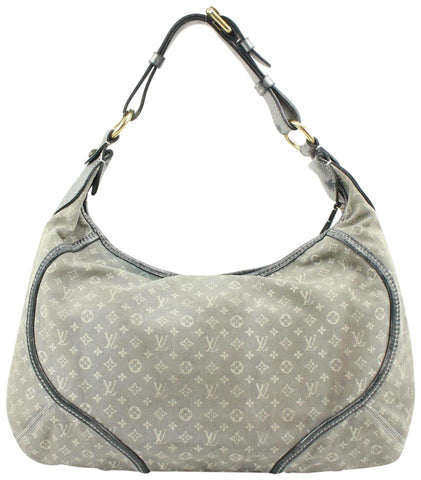 Louis Vuitton Grey Monogram Mini Lin Manon MM Hobo Idylle Artsy s214lv76