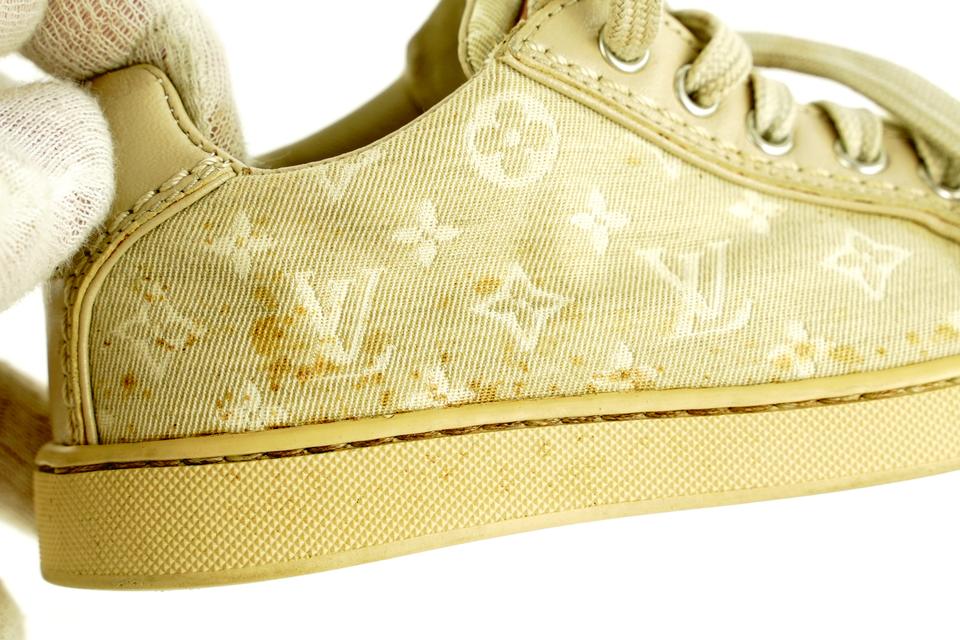 Louis Vuitton Ultra Rare Kids Size 24 Monogram Beige LV Sneaker Toddlers 877lvs412