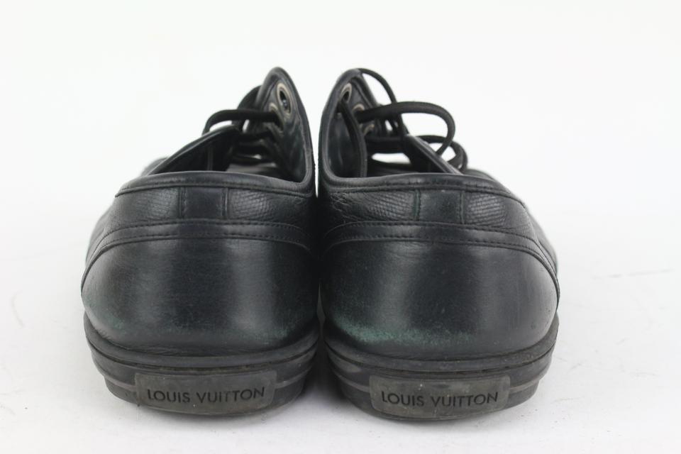 louis vuitton black leather men shoes size 9
