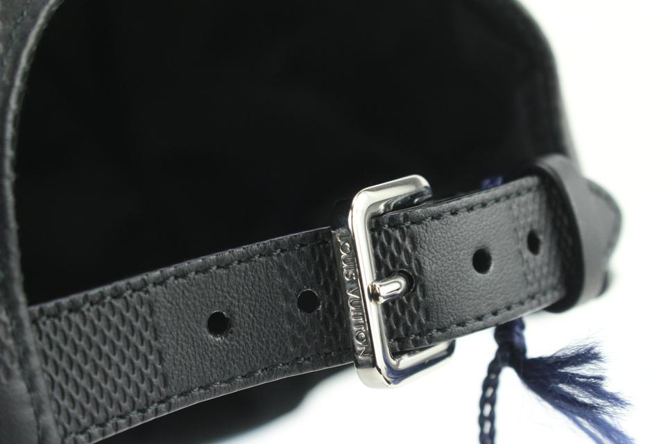 Louis Vuitton 21FW Black x Blue Leather Damier Infini Baseball Cap Hat –  Bagriculture