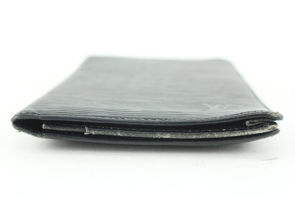 Louis Vuitton Black EPI Leather Long Bifold Wallet 361lvs525