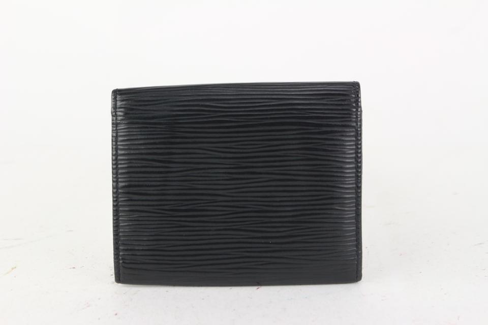 Louis Vuitton Black Epi Leather Noir Coin Purse Change Purse Compact Wallet