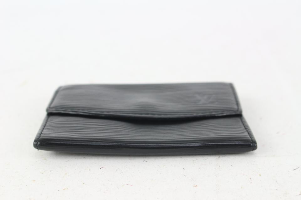 Louis Vuitton Black Epi Single Fold Wallet With Coin Pouch