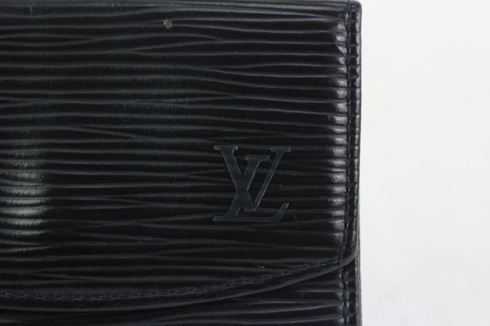 Louis Vuitton Black Epi Leather Coin Purse Pouch 2lv62 Wallet For