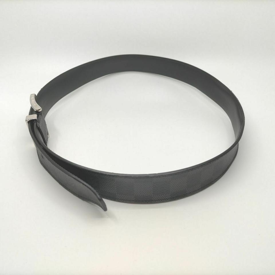 Louis Vuitton Pont Neuf Belt Damier Graphite 35 MM Black Grey in