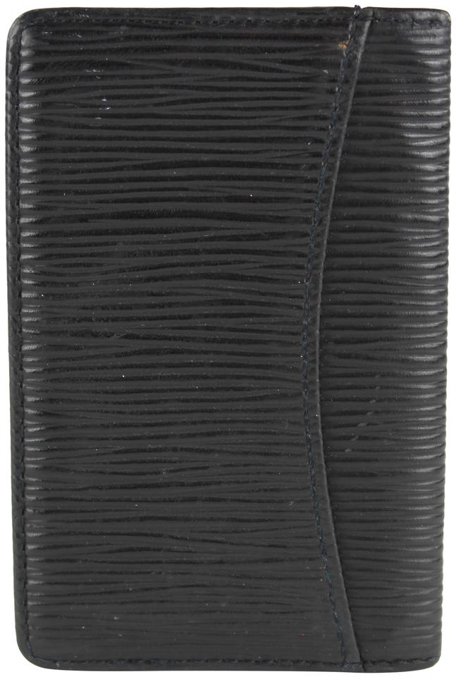 Louis Vuitton Black EPI Leather Card Holder Wallet