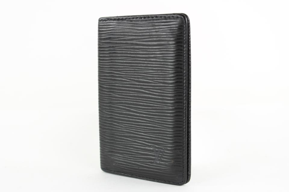 Louis Vuitton Black EPI Leather Card Holder Wallet 15LVS1210