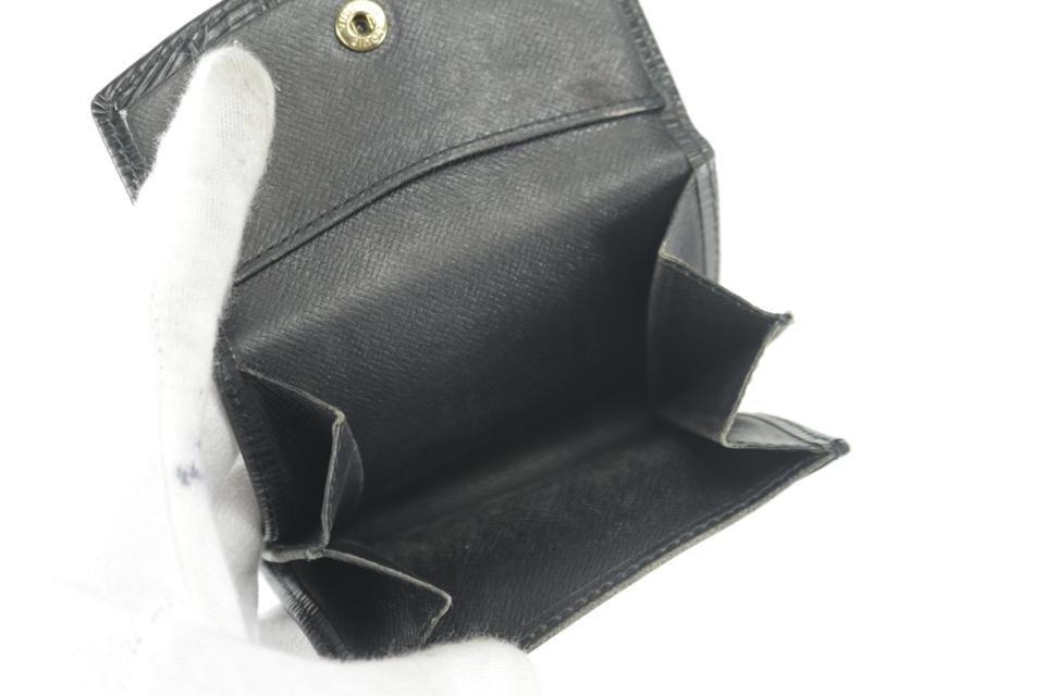 Louis Vuitton Black EPI Leather Noir Card Holder Porte cartes 1029lv39