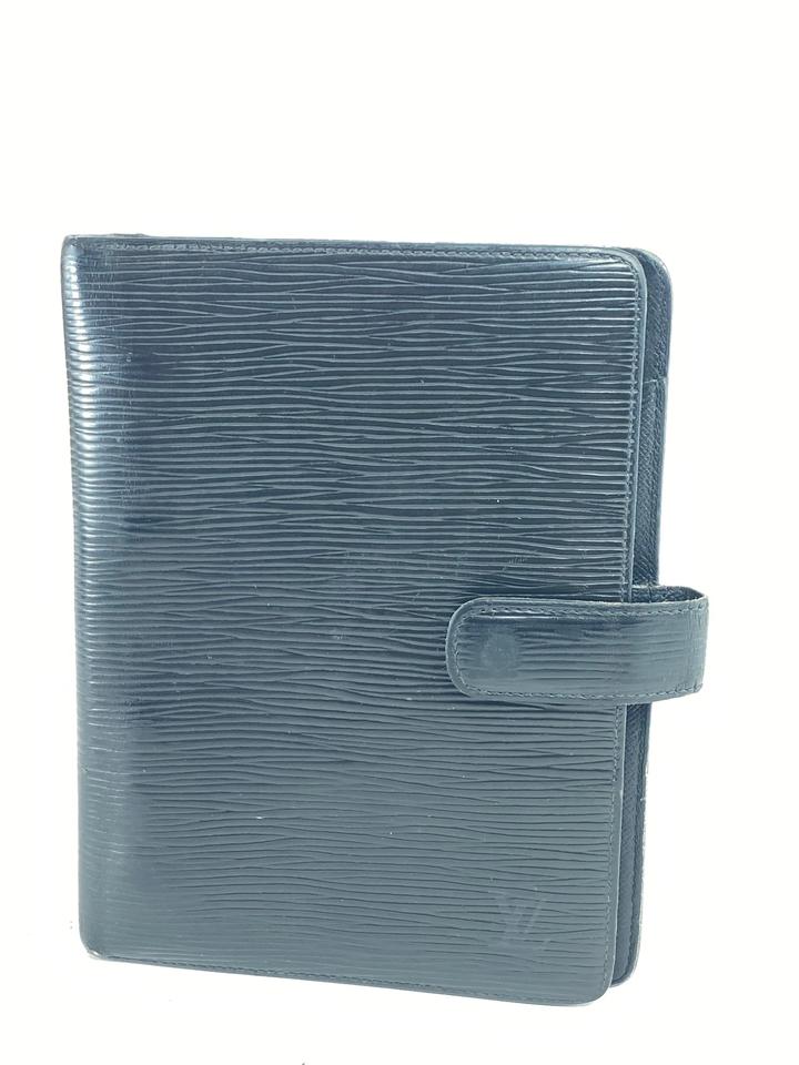 Louis Vuitton, Bags, Louis Vuitton Medium Ring Agenda Cover Blue Epi  Leather Mm