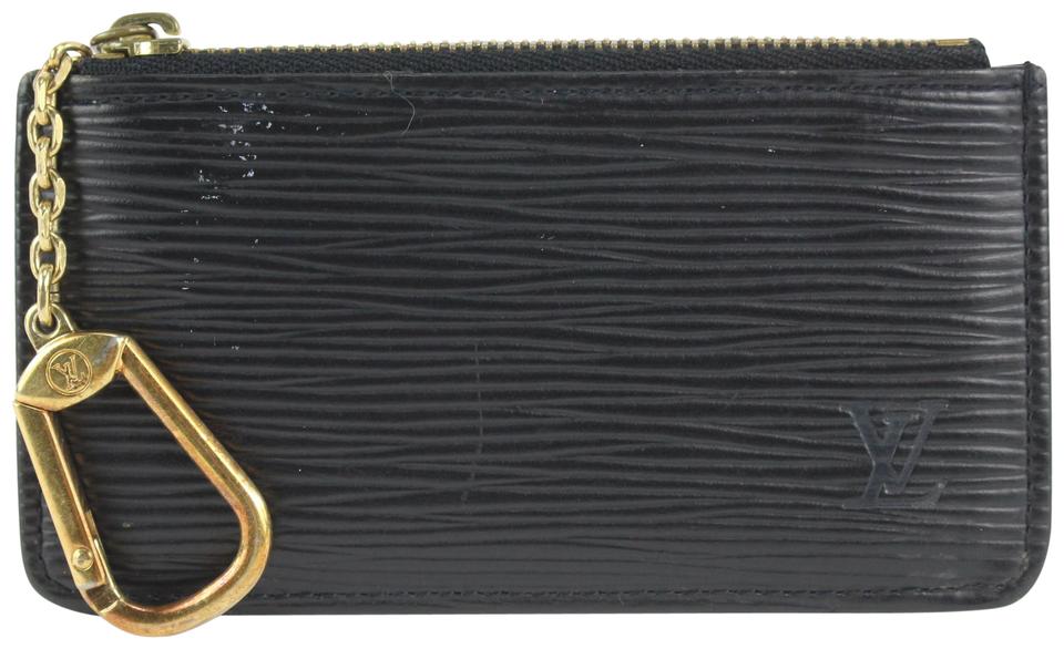 Louis Vuitton Black Epi Leather Noir Pochette Cles Key Pouch 1029lv38