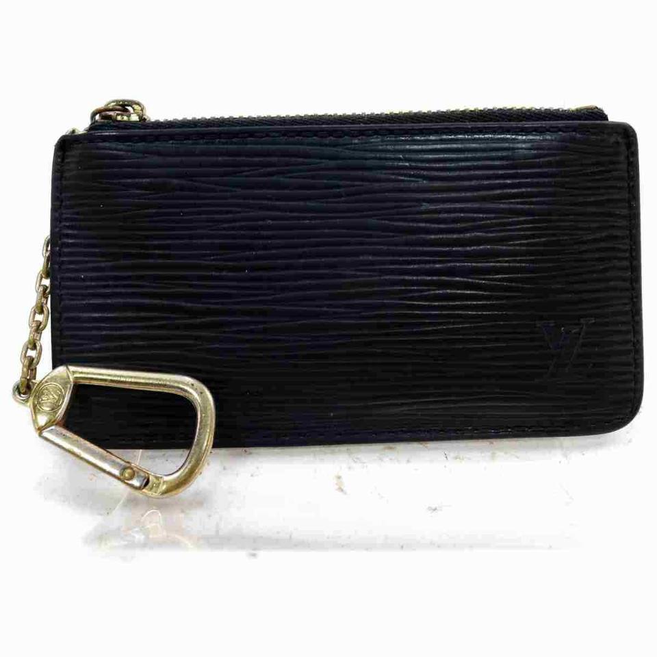 Louis Vuitton Black Epi Leather Noir Pochette Cles Key Pouch Coin Purse 860551