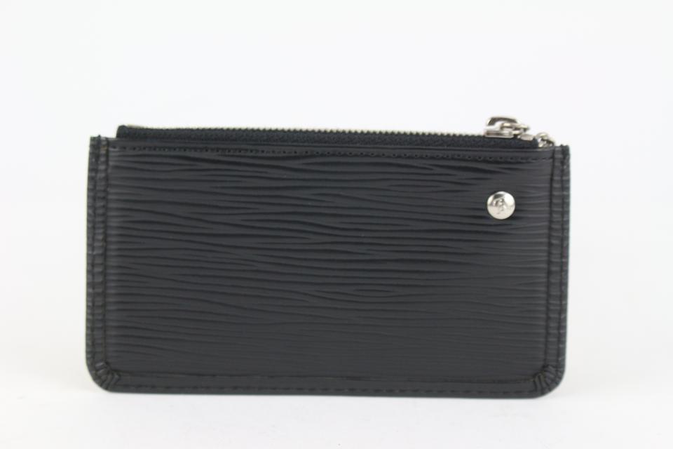 Louis Vuitton Black EPI Leather Noir Pochette Cles Key Pouch Coin Purse 860551