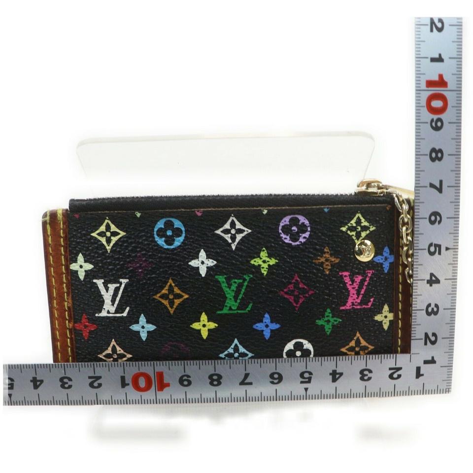 Louis Vuitton Black Monogram Multicolor Pochette Cles Key Pouch