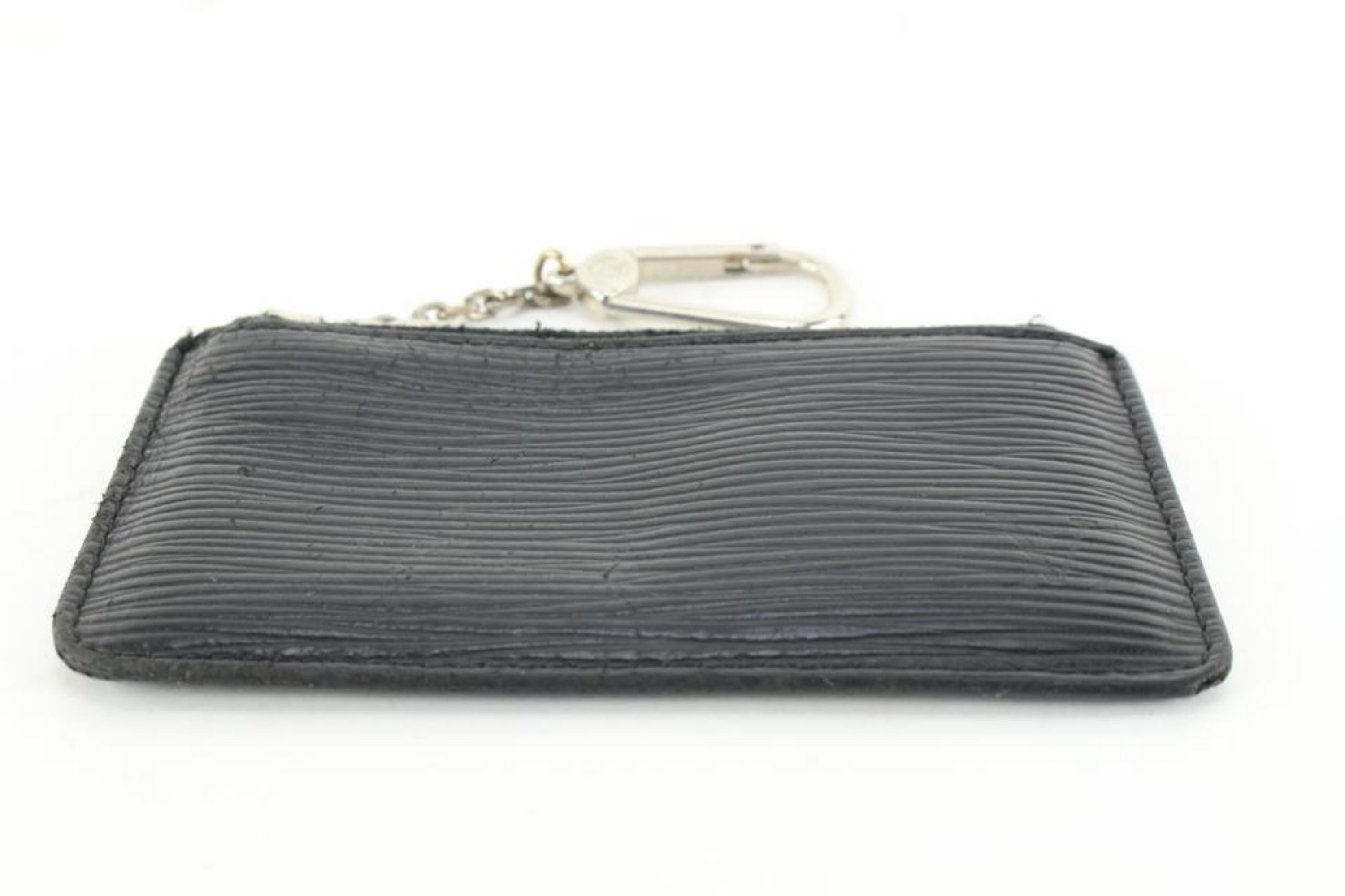 black silver epi leather