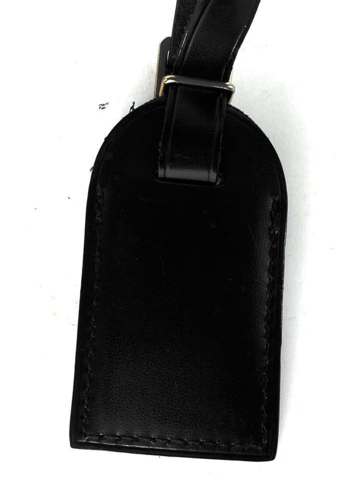 Louis Vuitton Black Leather Luggage Tag Bag Charm 7lv613 – Bagriculture