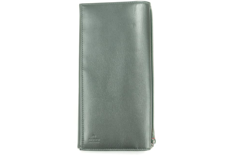 Louis Vuitton 34GK0109 Black Leather Sherry Web Bifold Long Wallet