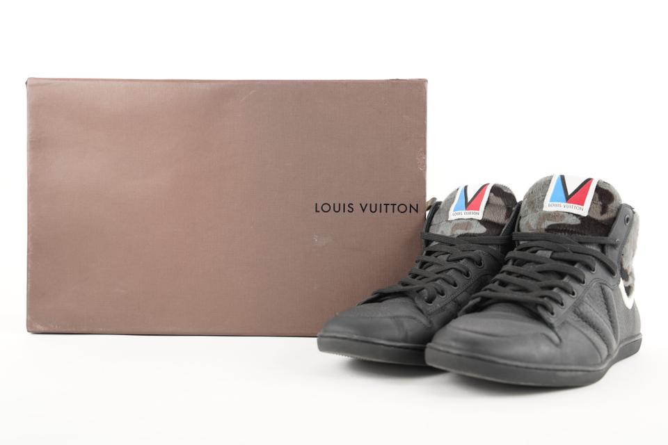 Louis Vuitton Brown Leather High Top Sneakers