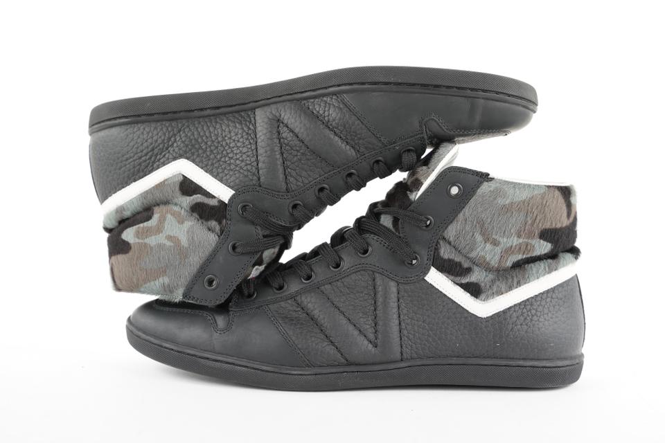 Louis Vuitton LV6 Men's 6 Camo x Black Leather Spitfire High Top Sneaker 383lvs225