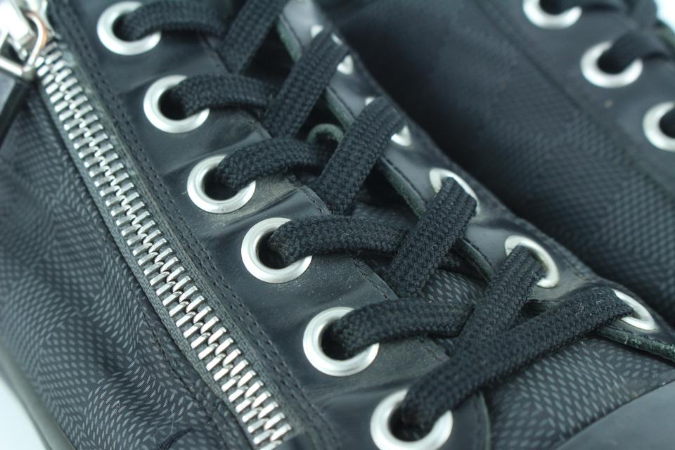 Louis Vuitton Men's 7 US Damier Graphite Nylon Punchy Low Top Sneaker 112lv27
