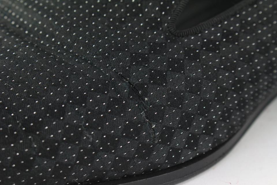 Louis Vuitton Mens US 9 Black Damier Sparkle Slip On Loafer Dress Shoe  1LV3L17