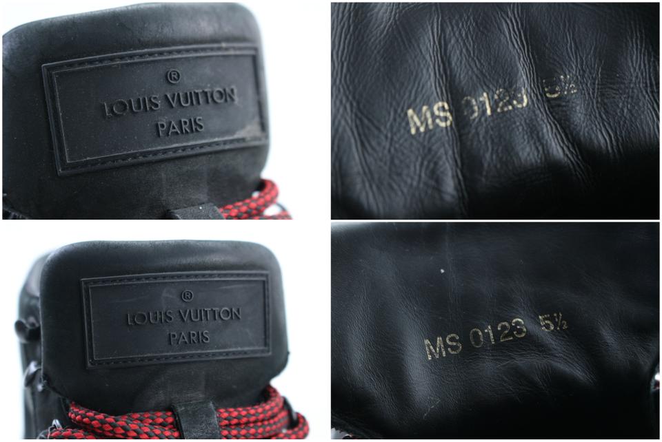 Louis Vuitton Mens US 6.5 Black Nubuck Varsity Sneaker 222lvs55