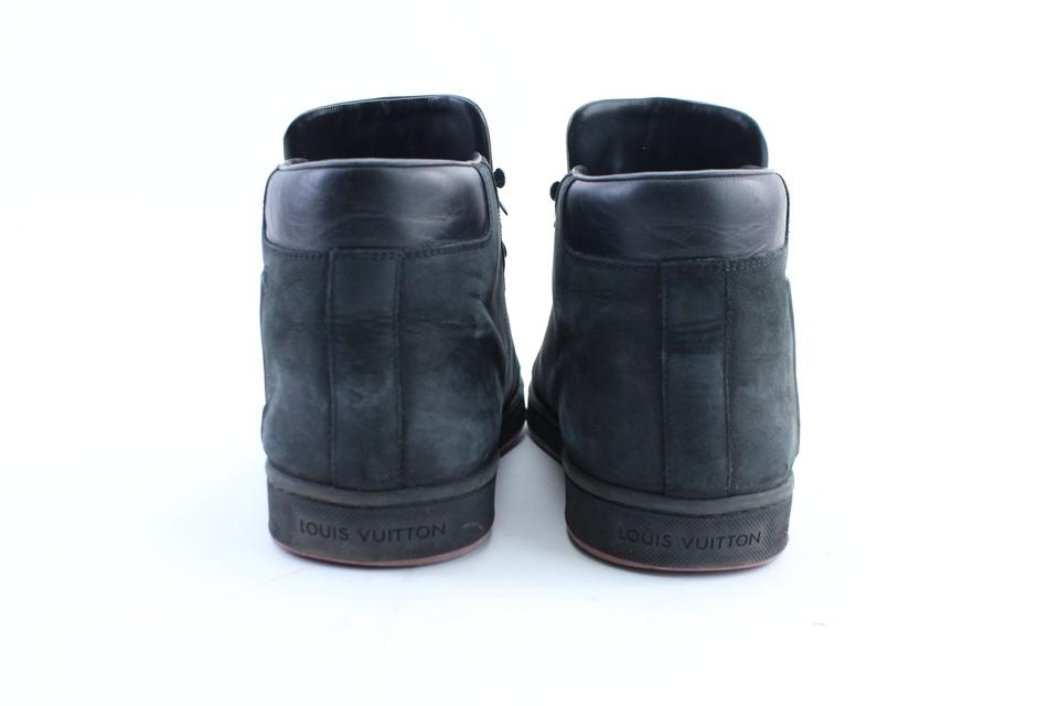 Louis Vuitton Mens US 6.5 Black Nubuck Varsity Sneaker 222lvs55