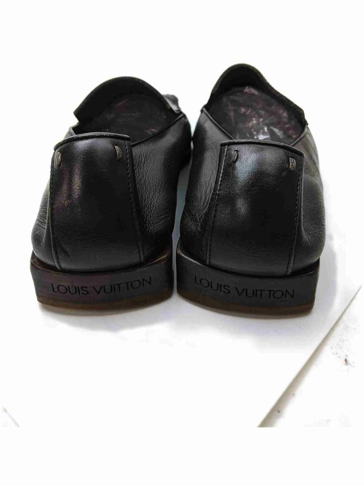 Louis Vuitton Mens UK6.5 US7.5 Black Leather Loafer Driving Shoes 861533