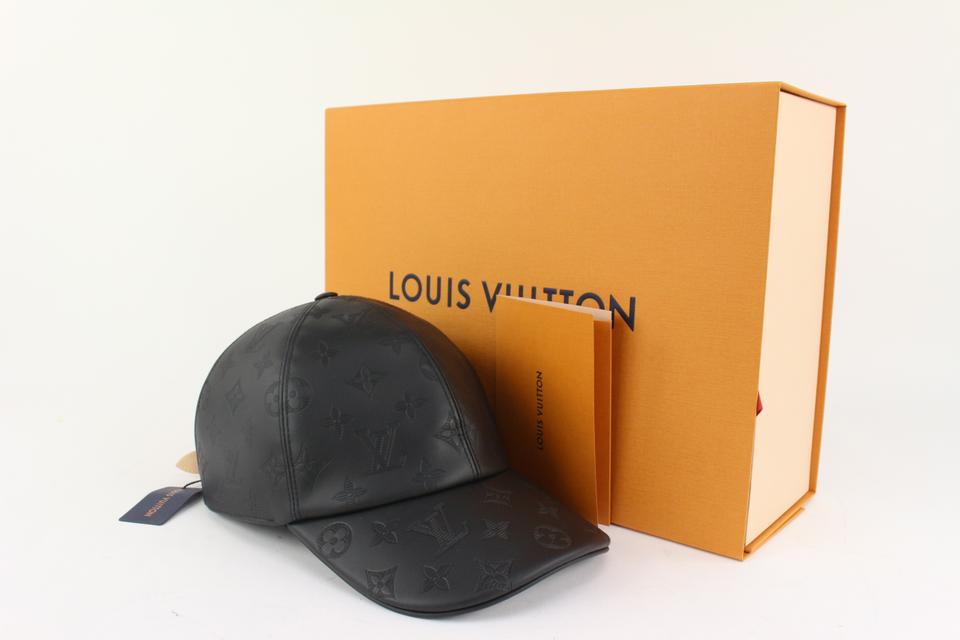 Louis Vuitton Monogram Shadow Cap Black Cotton. Size 60